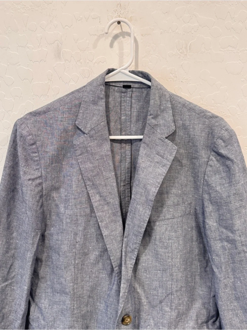 J.Crew Ludlow Slim Blazer Mens 36S Blue Jacket Sport Linen Slim Fit Unstructured